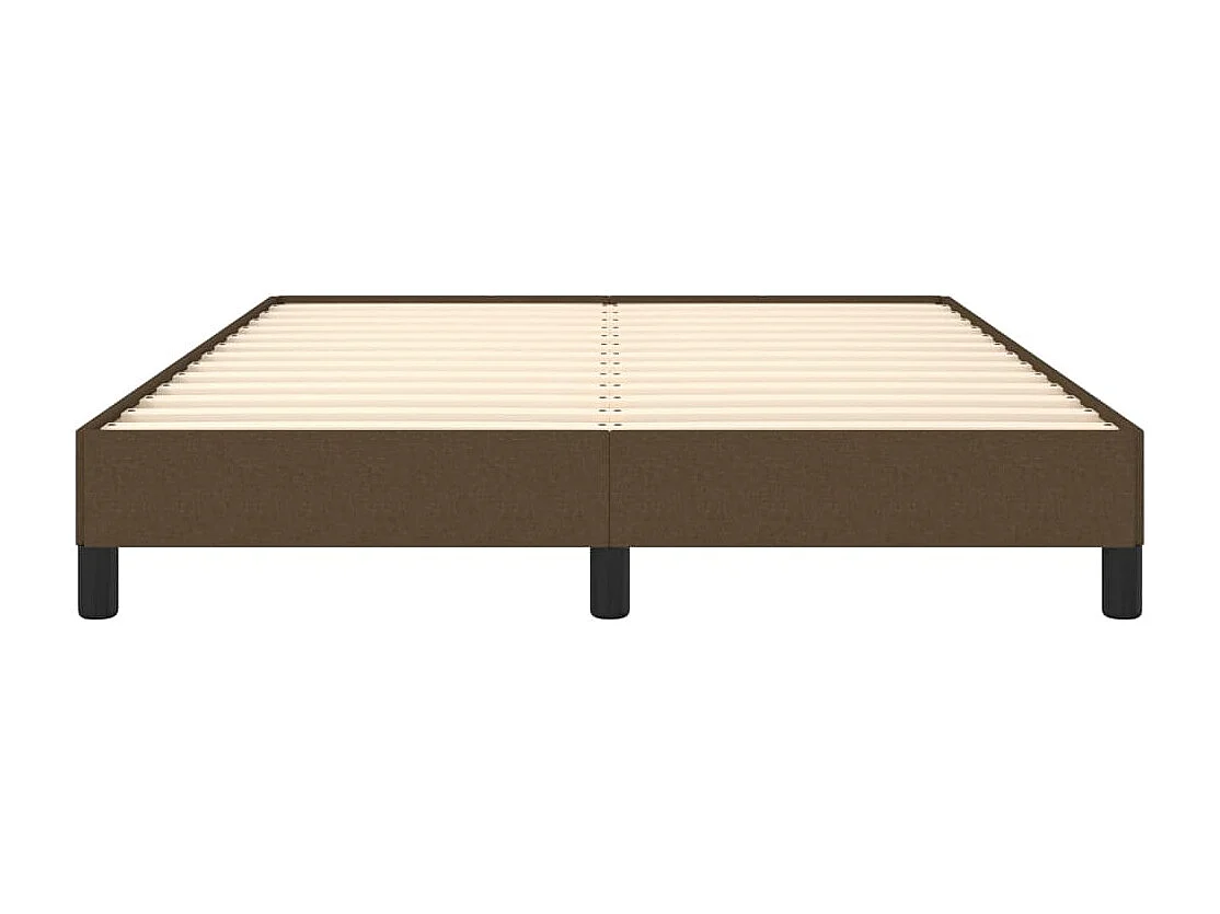 Bettgestell ohne Matratze Dunkelbraun 140x200 cm Stoff