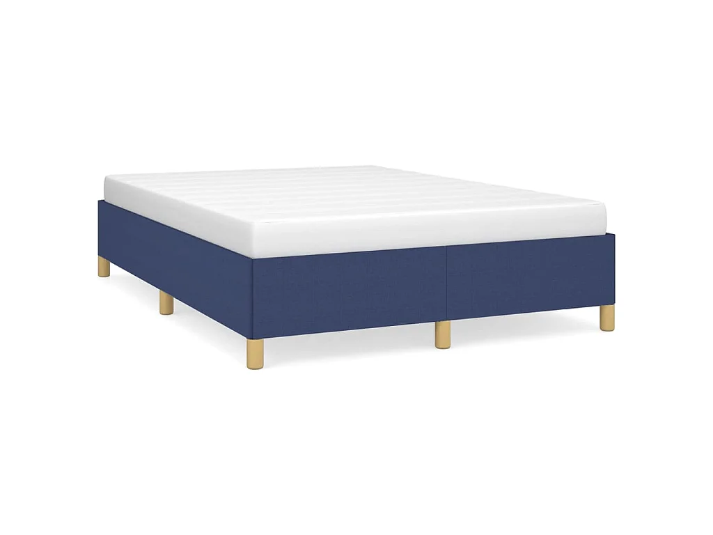 Bettgestell ohne Matratze Blau 140x190 cm Stoff