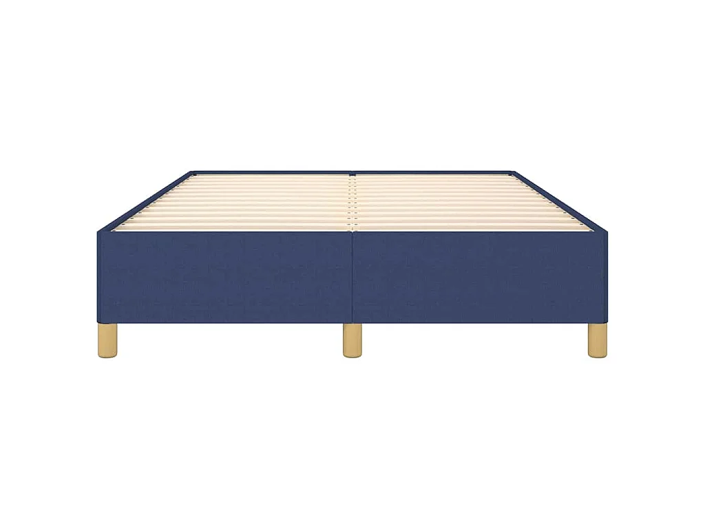 Cadre de lit sans matelas bleu 140x190 cm tissu