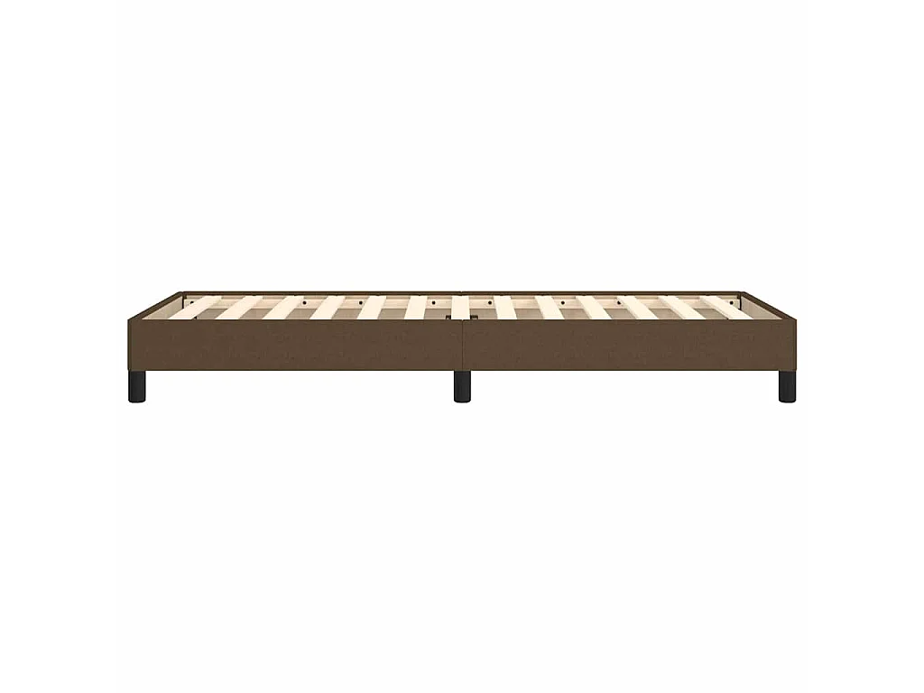 Cadre de lit sans matelas marron foncé 100x200 cm tissu