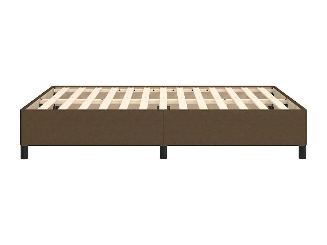 Bedframe zonder matras stof donkerbruin 140x200 cm