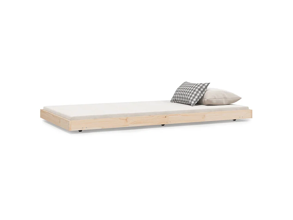 Cadre de lit sans matelas 90x200 cm bois de pin massif