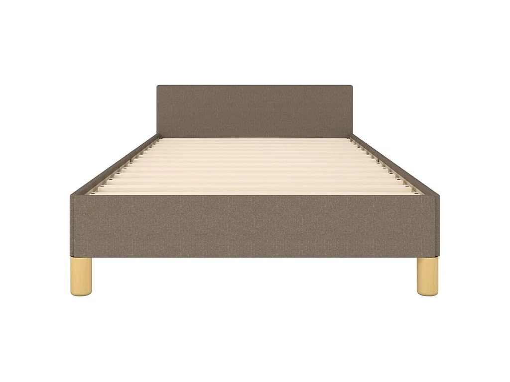 Cadre de lit sans matelas taupe 100x200 cm tissu