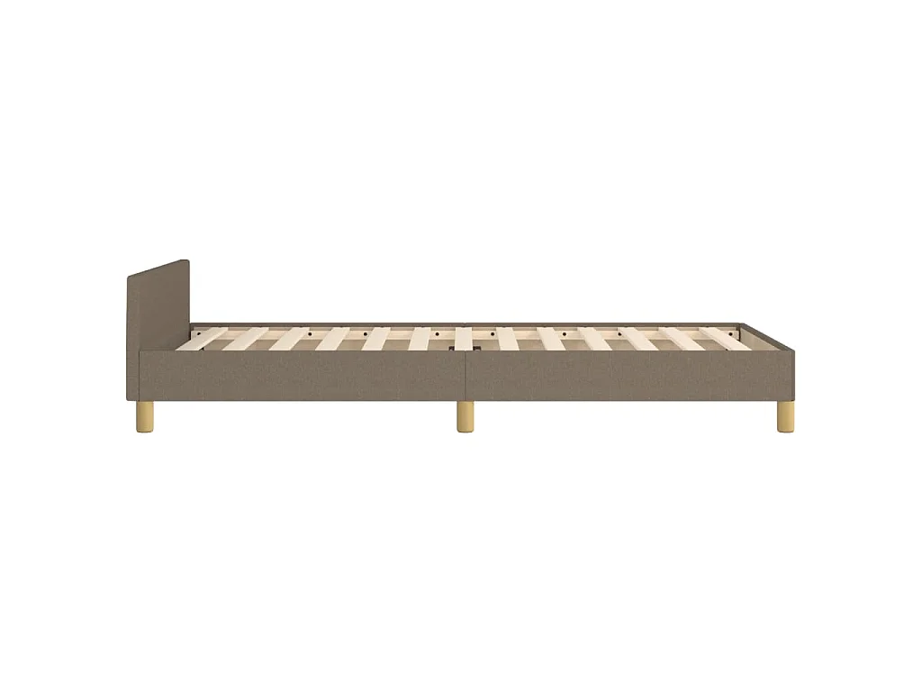 Cadre de lit sans matelas taupe 100x200 cm tissu