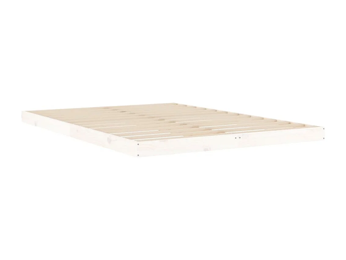 Cadre de lit sans matelas blanc 140x200 cm bois de pin massif