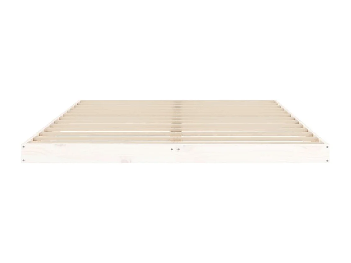 Cadre de lit sans matelas blanc 140x200 cm bois de pin massif