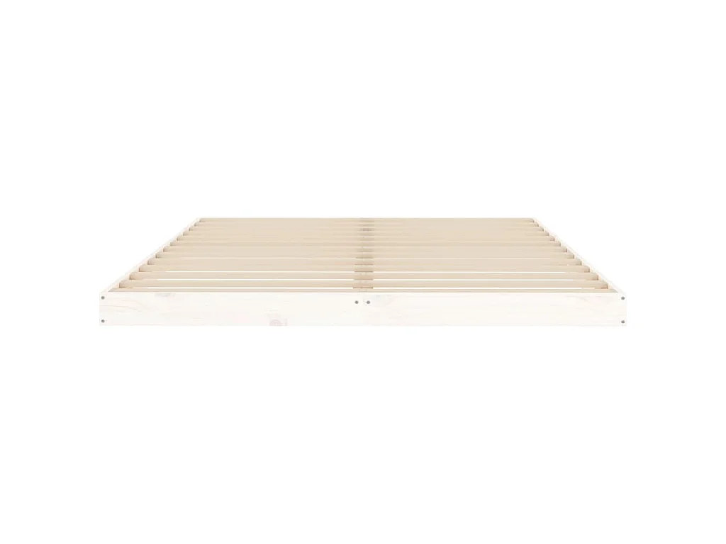 Cadre de lit sans matelas blanc 140x200 cm bois de pin massif