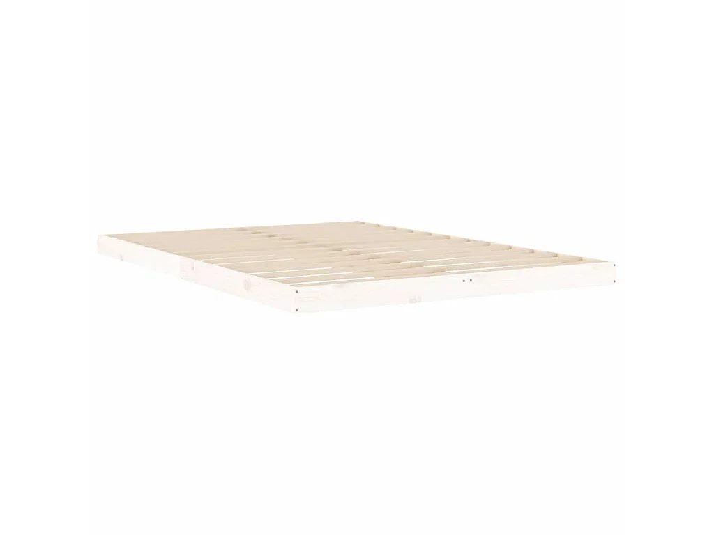 Cadre de lit sans matelas blanc 140x200 cm bois de pin massif