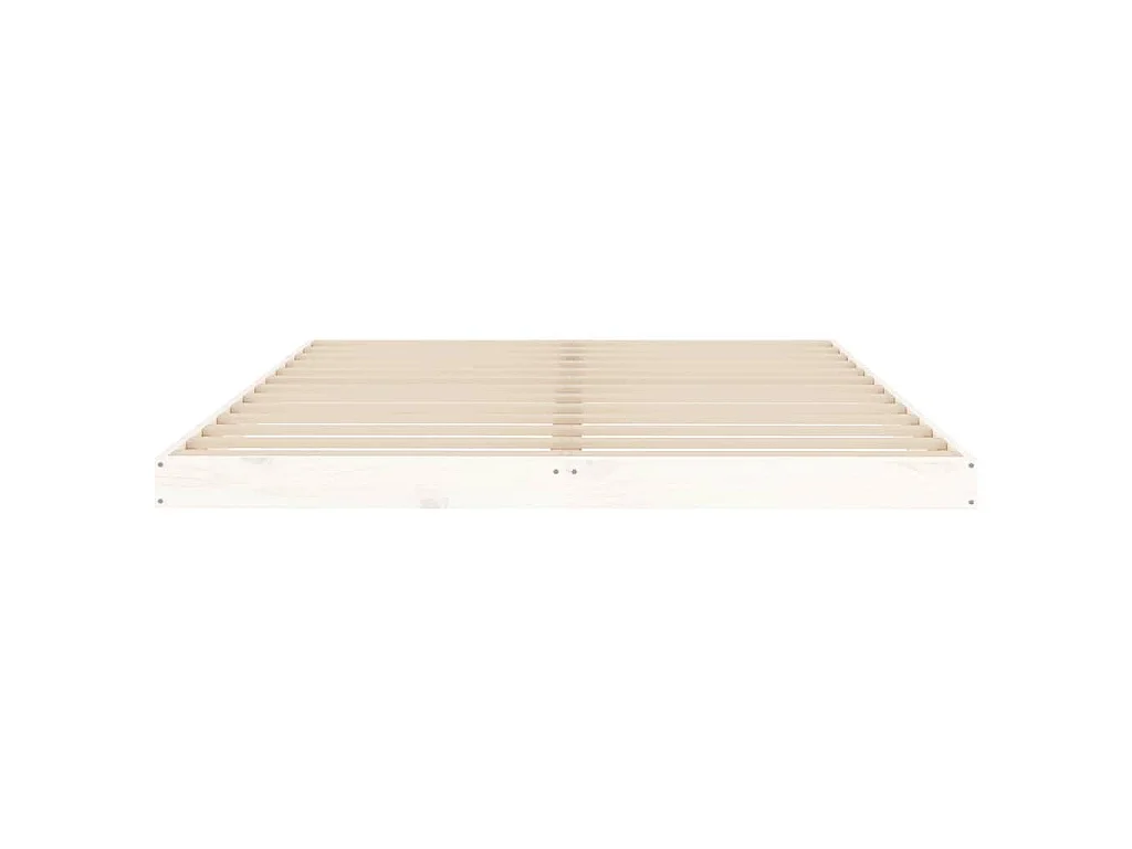 Cadre de lit sans matelas blanc 140x200 cm bois de pin massif