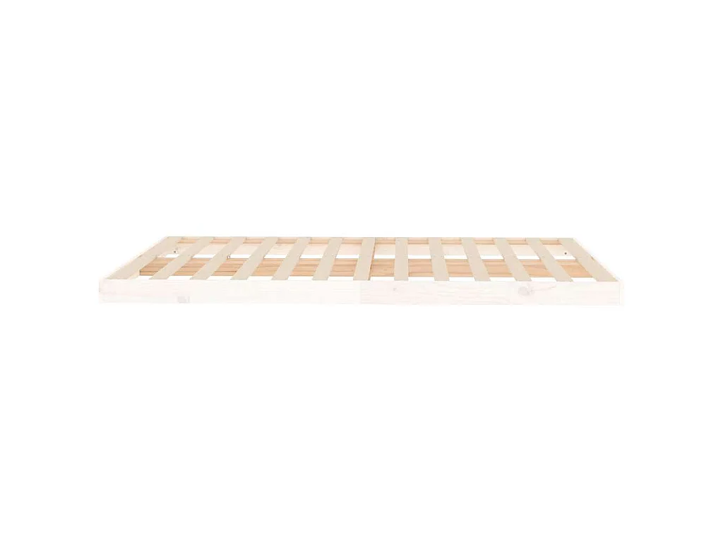 Cadre de lit sans matelas blanc 140x200 cm bois de pin massif