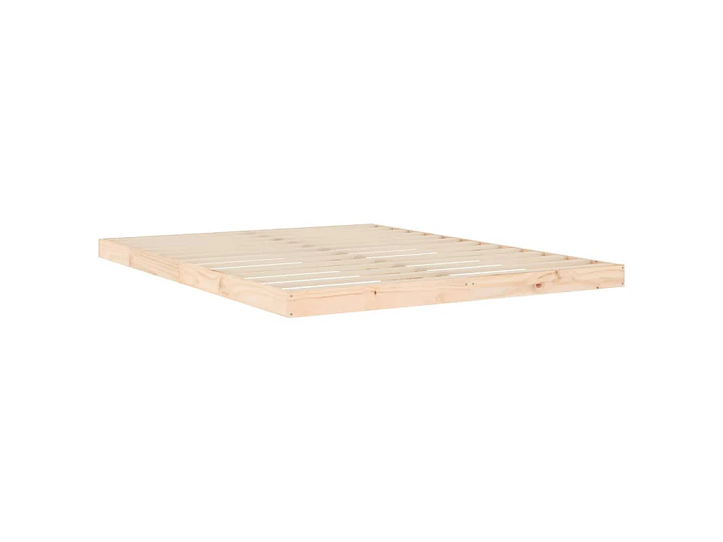Cadre de lit sans matelas 150x200 cm bois massif de pin