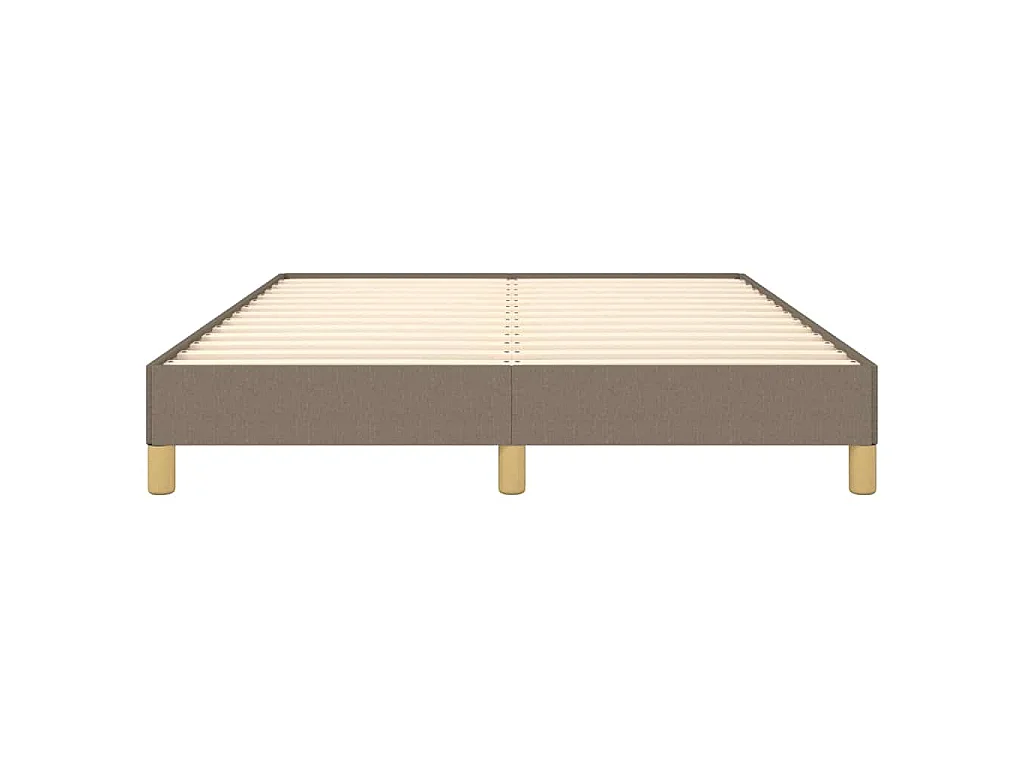 Cadre de lit sans matelas taupe 140x190 cm tissu