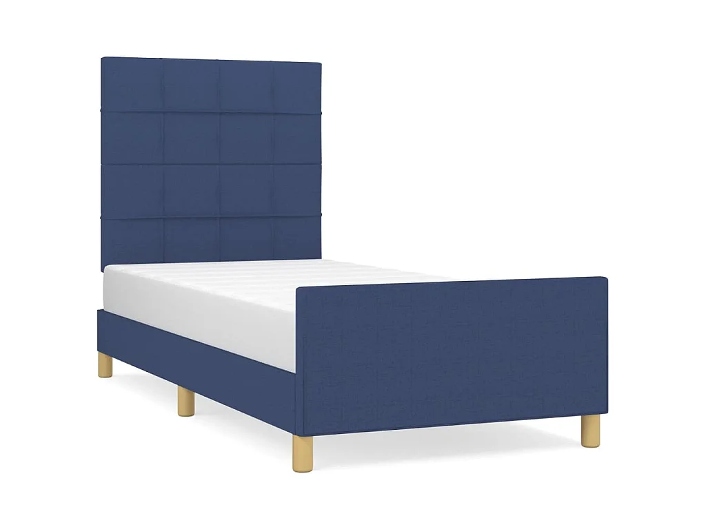 Giroletto senza Materasso Blu 90x190 cm in Tessuto