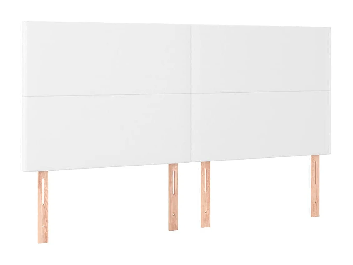 Giroletto con Testiera Bianco 200x200 cm in Similpelle