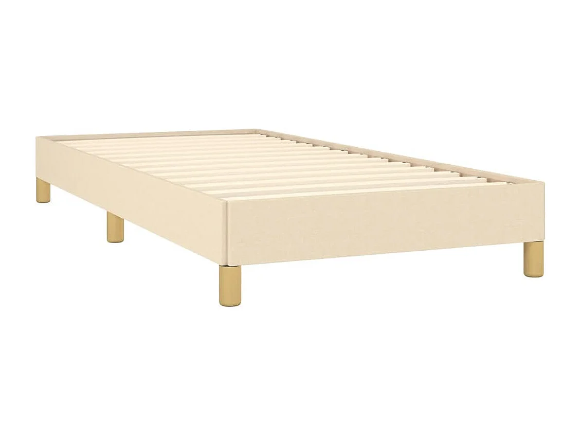 Cadre de lit sans matelas crème 80x200 cm tissu