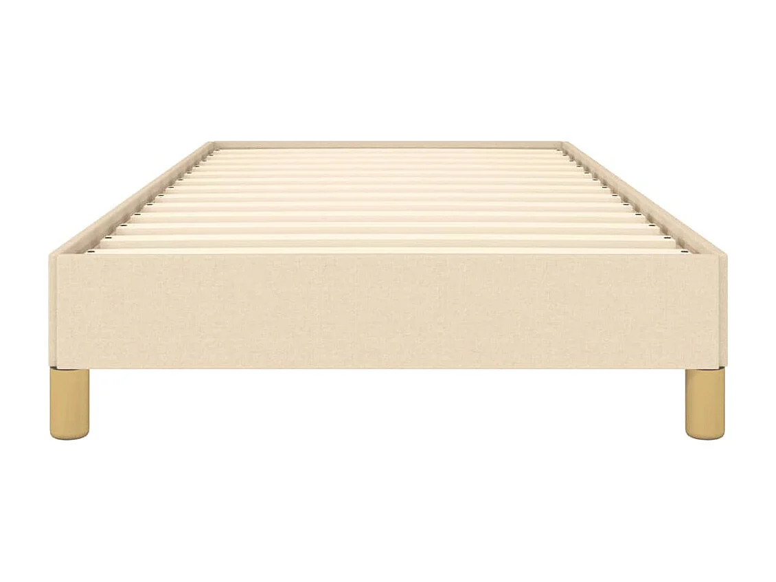 Cadre de lit sans matelas crème 80x200 cm tissu