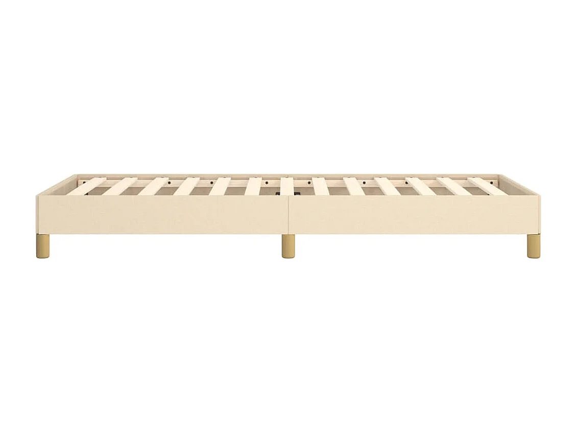 Cadre de lit sans matelas crème 80x200 cm tissu