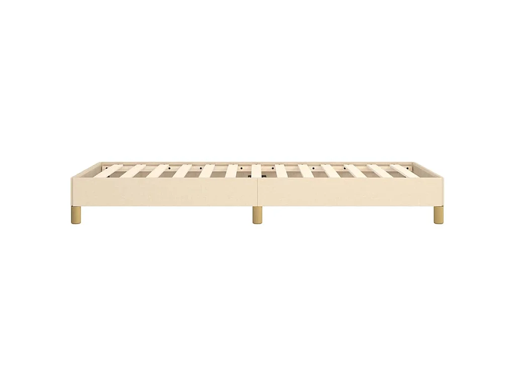 Cadre de lit sans matelas crème 80x200 cm tissu