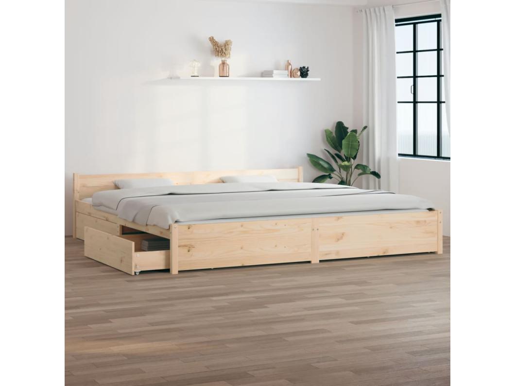 Estructura de cama con cajones 180x200 cm
