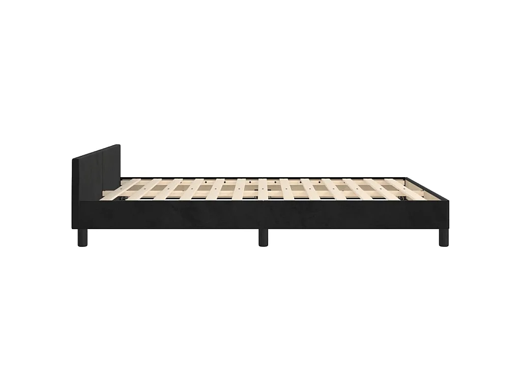 Bedframe zonder matras 140x190 cm fluweel zwart