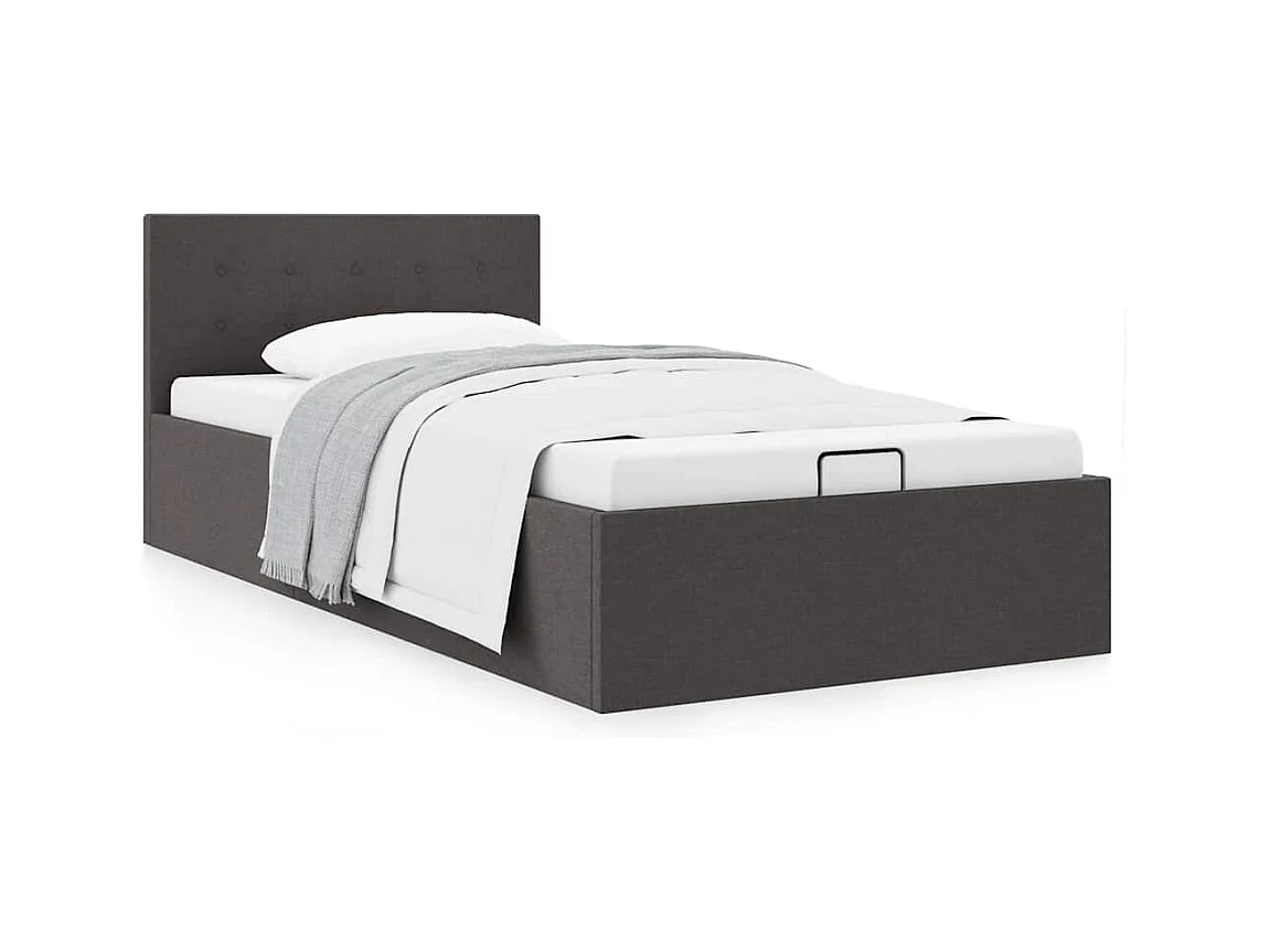 Cadre de lit à rangement hydraulique sans matelas 100x200 cm