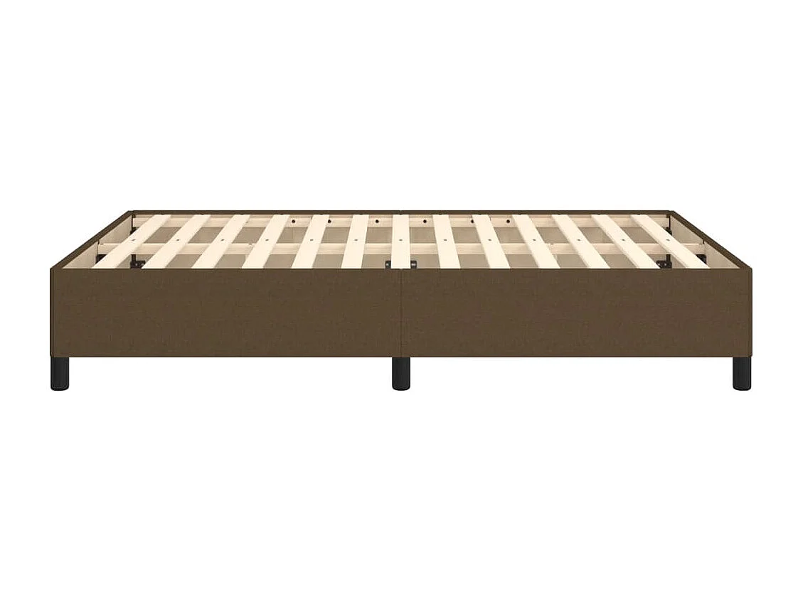 Bettgestell ohne Matratze Dunkelbraun 140x190 cm Stoff