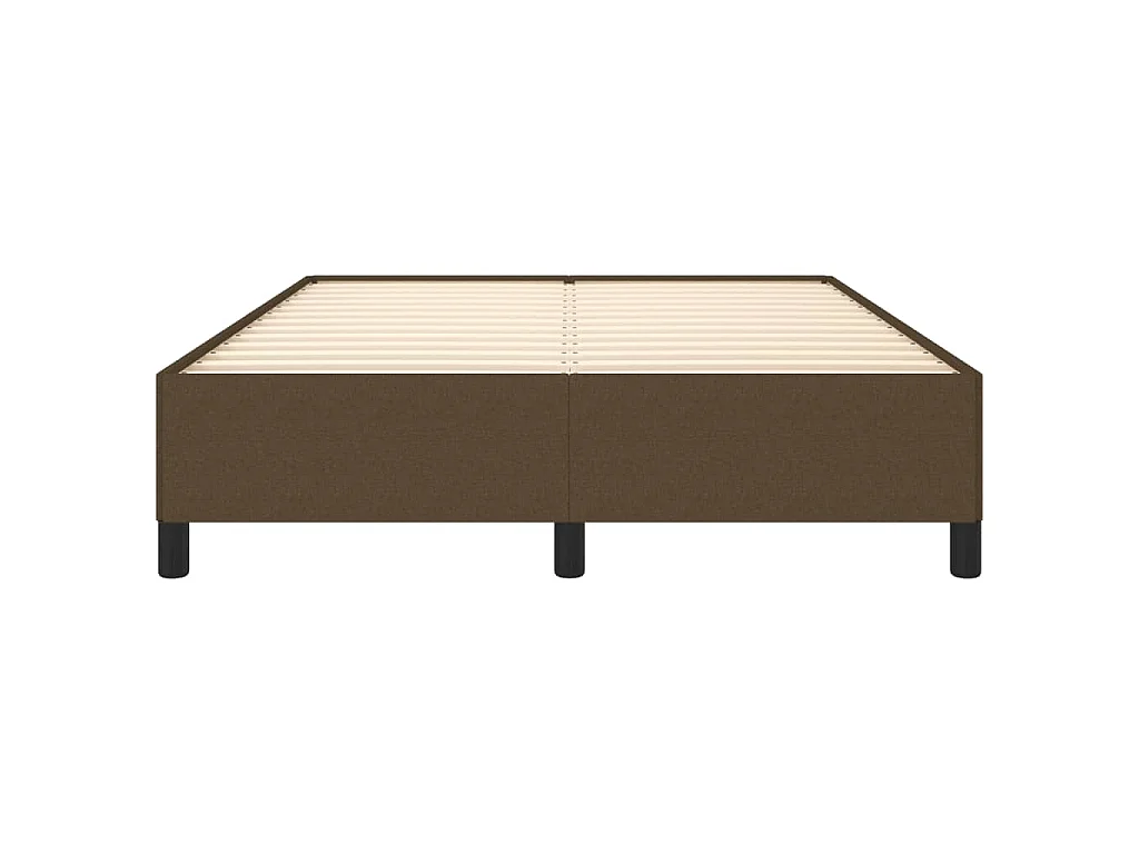 Bettgestell ohne Matratze Dunkelbraun 140x190 cm Stoff