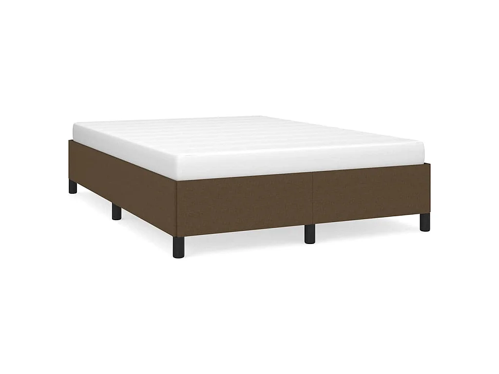 Giroletto senza Materasso Marrone Scuro 140x190 cm Tessuto