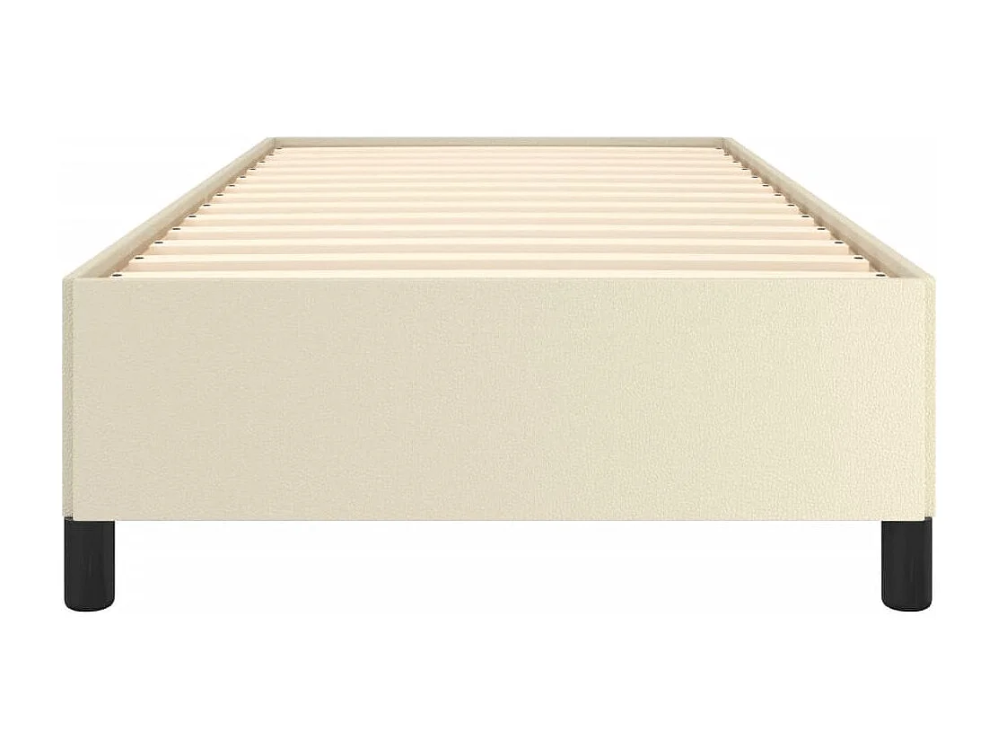 Cadre de lit sans matelas crème 90x200 cm similicuir