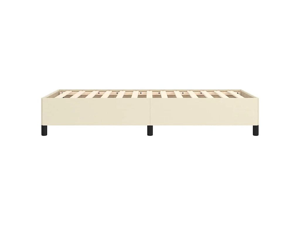 Bedframe kunstleer crèmekleurig 90x200 cm
