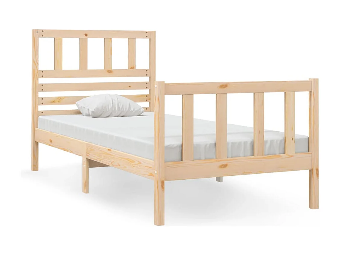 Bedframe massief hout 75x190 cm
