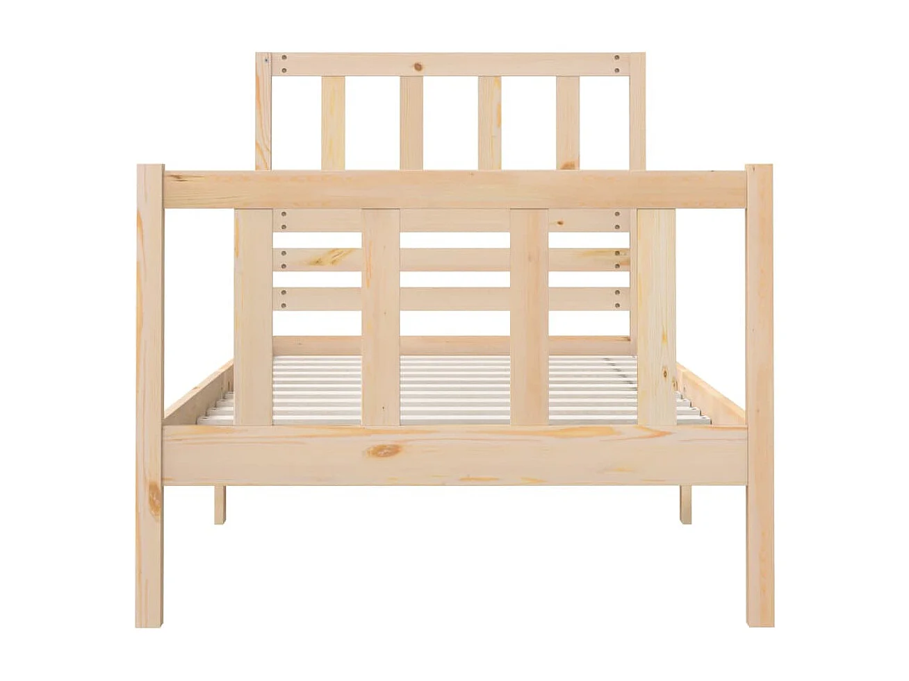 Bedframe massief hout 75x190 cm