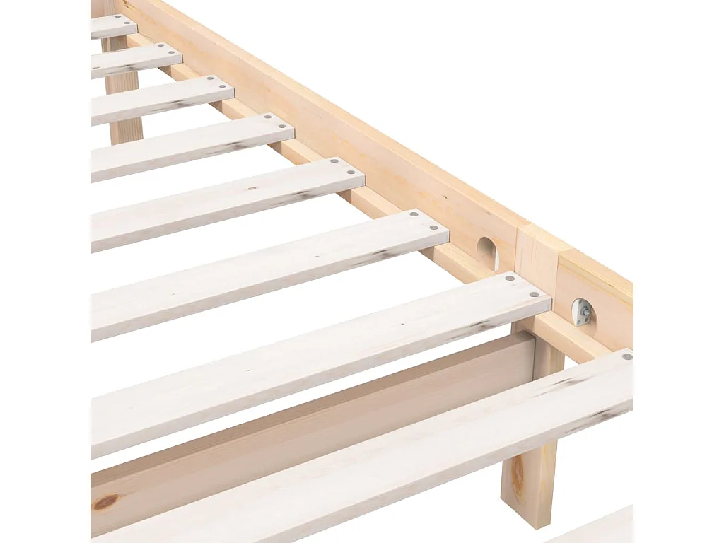 Bedframe massief hout 75x190 cm