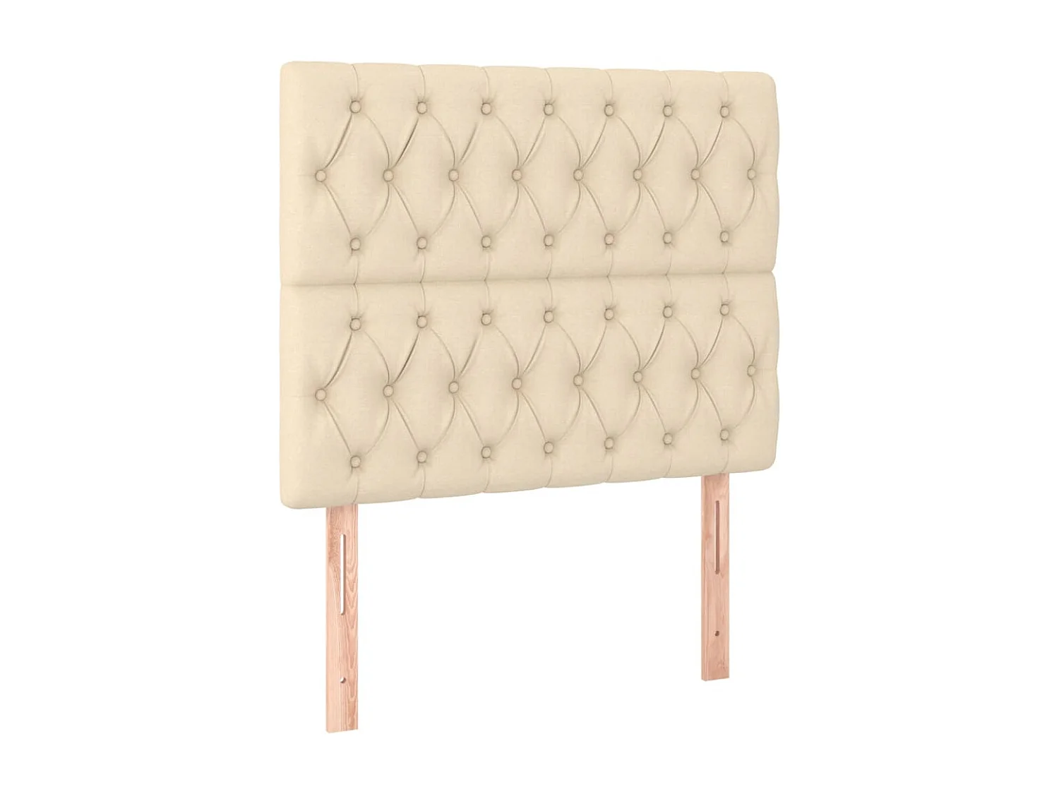 Cadre de lit sans matelas crème 90x190 cm tissu