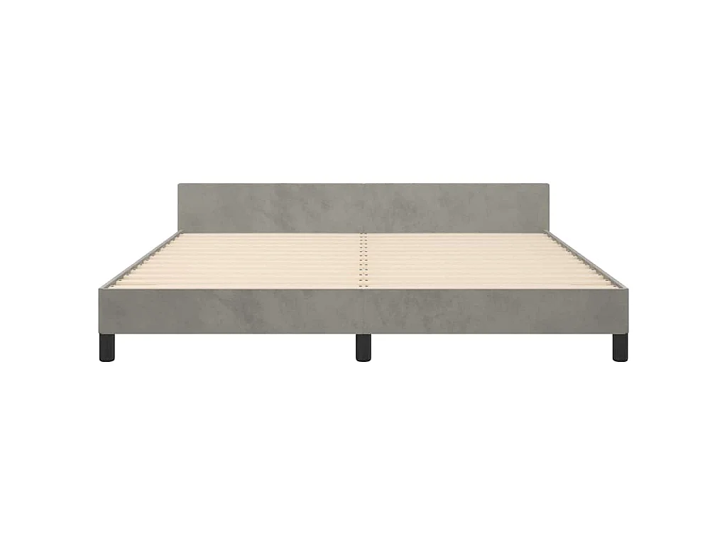 Bedframe zonder matras 160x200 cm fluweel lichtgrijs