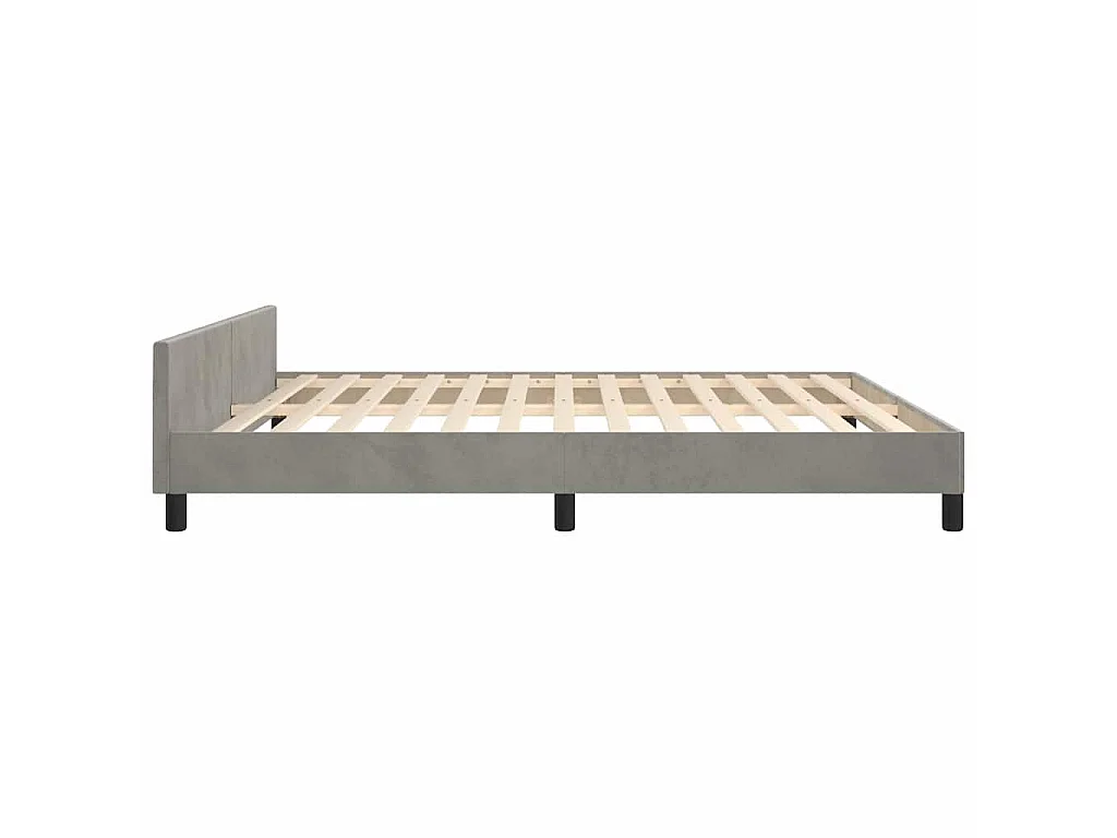 Bedframe zonder matras 160x200 cm fluweel lichtgrijs