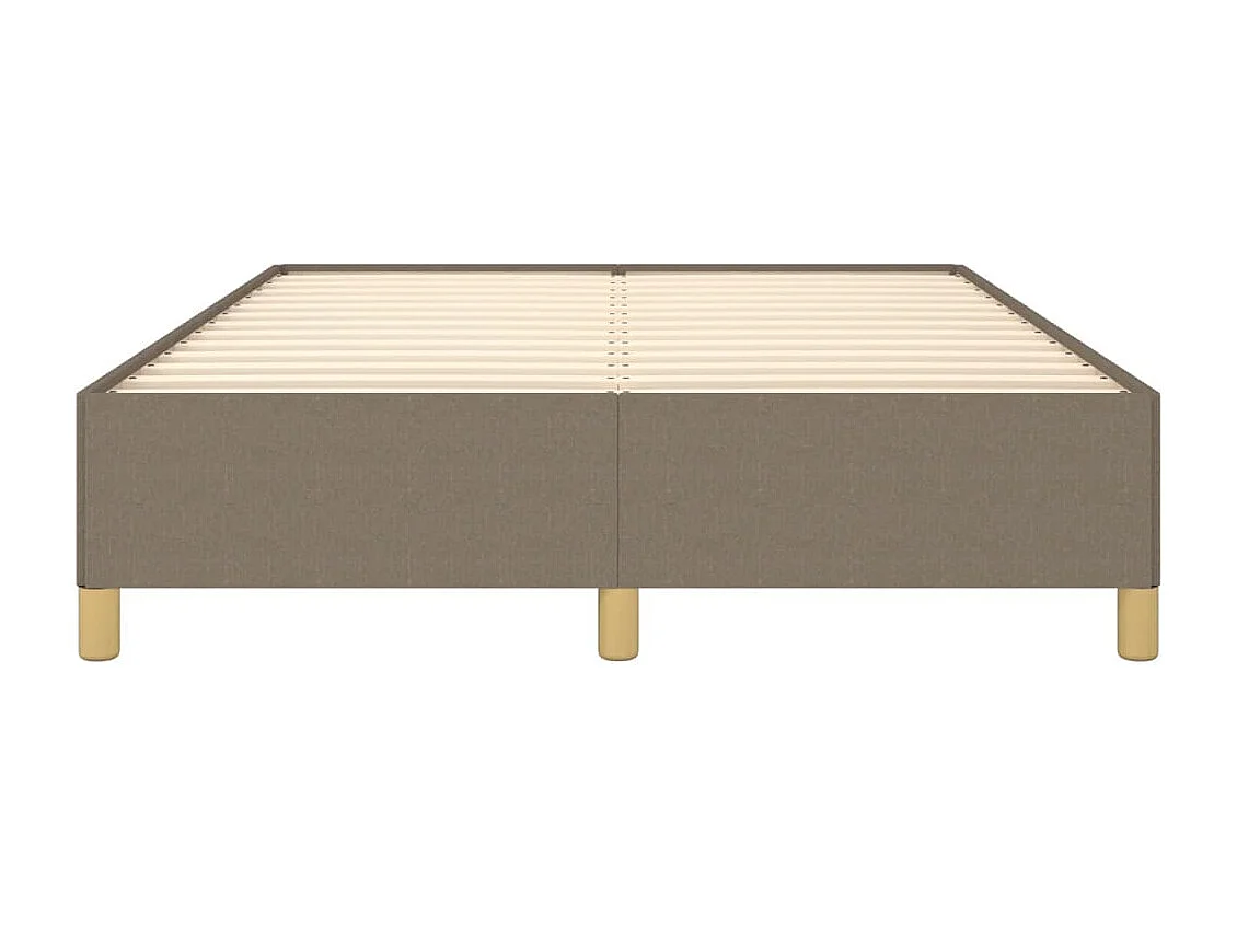 Cadre de lit sans matelas taupe 140x190 cm tissu