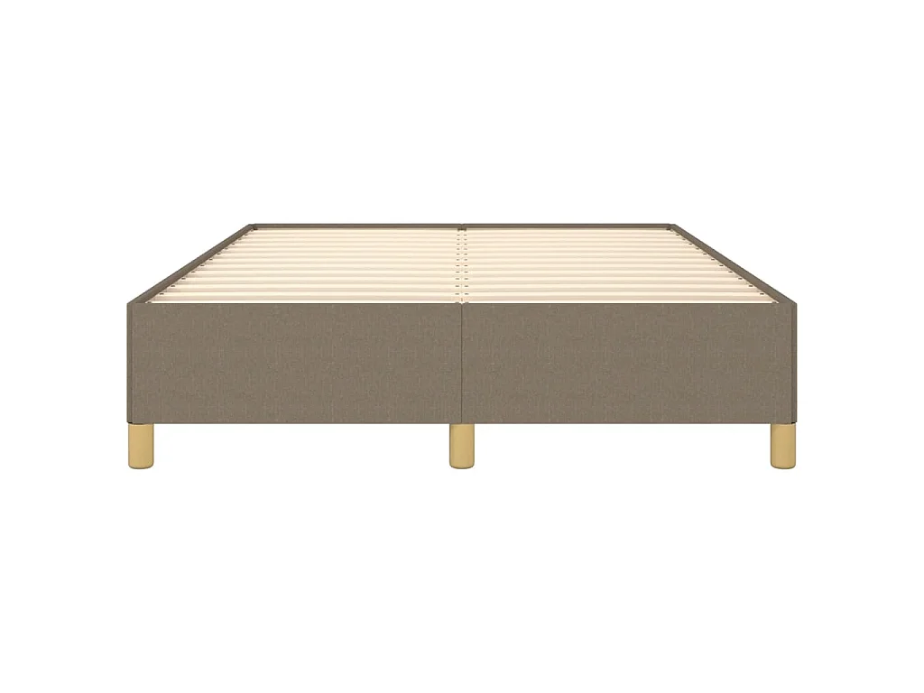Cadre de lit sans matelas taupe 140x190 cm tissu