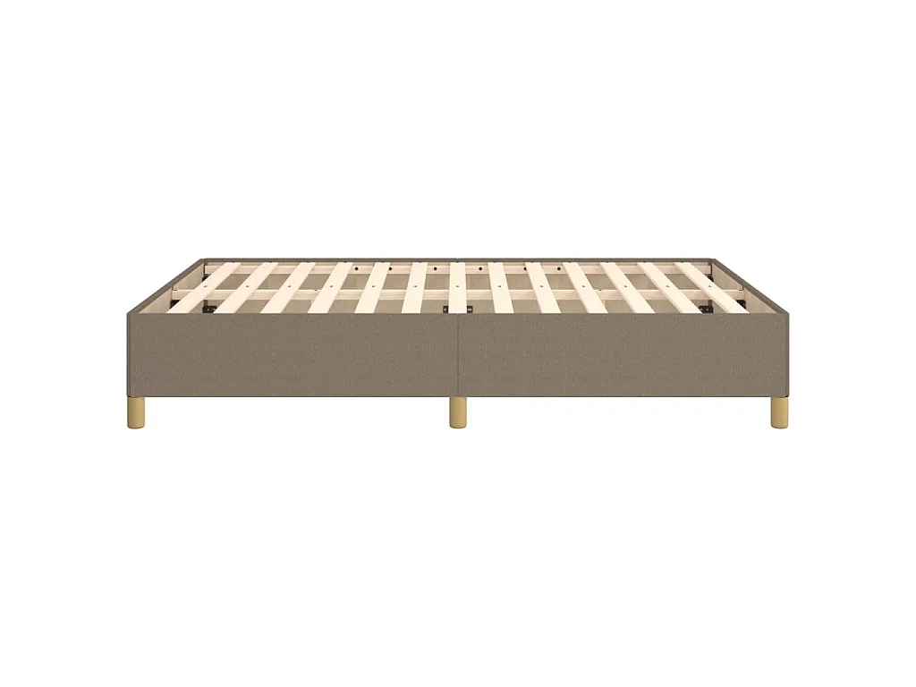 Cadre de lit sans matelas taupe 140x190 cm tissu