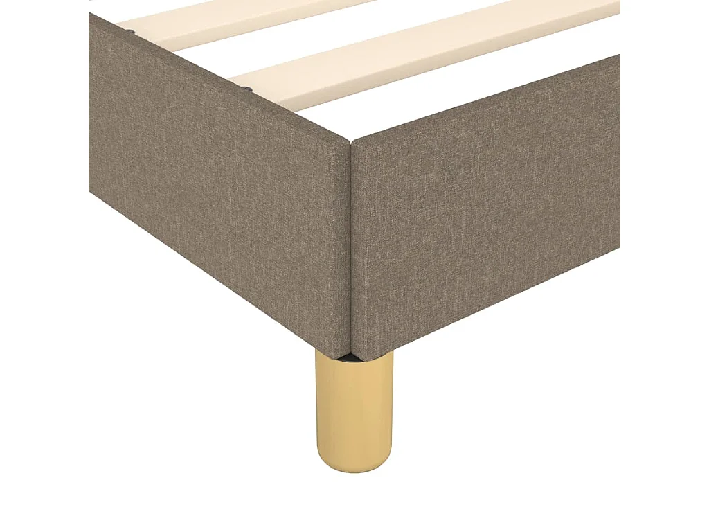 Cadre de lit sans matelas taupe 140x190 cm tissu