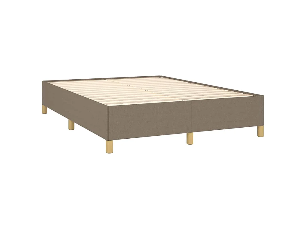 Cadre de lit sans matelas taupe 140x190 cm tissu