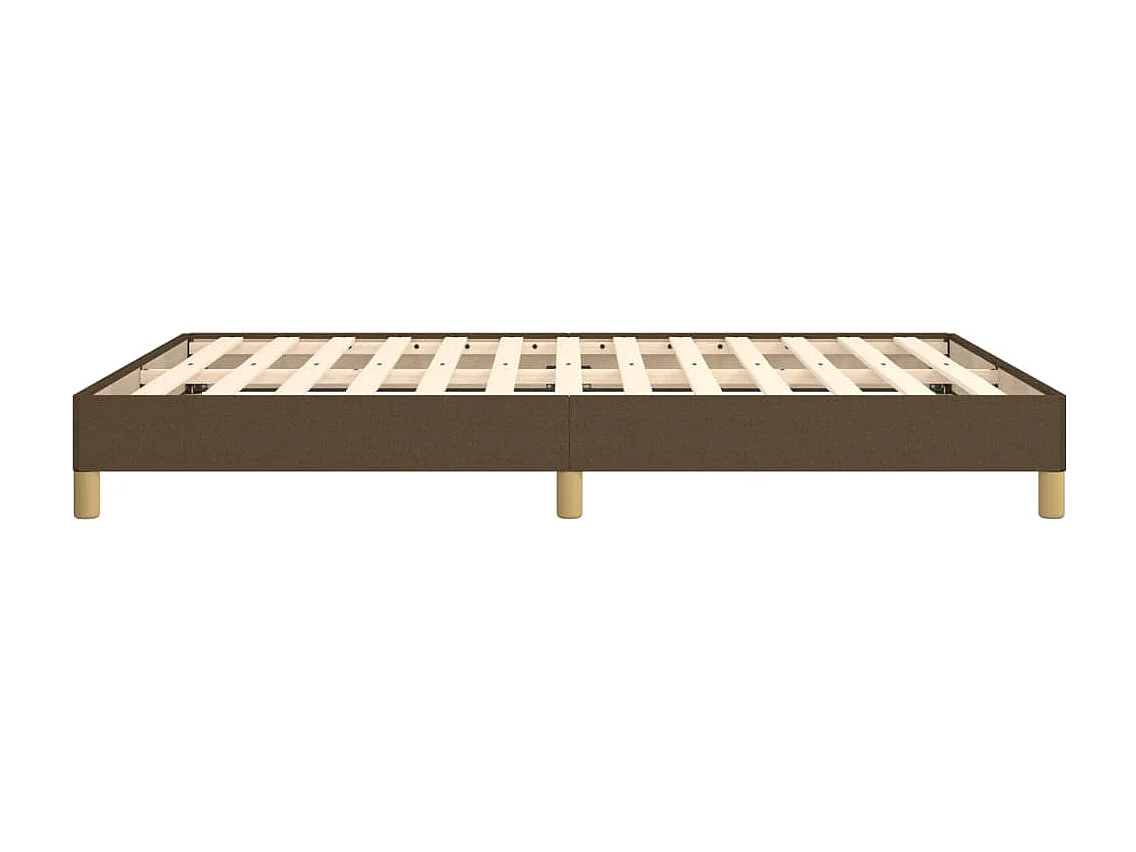 Cadre de lit sans matelas marron foncé 160x200 cm tissu
