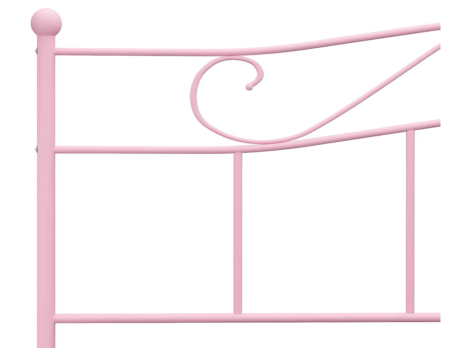 Cadre de lit Rose Métal 200x200 cm
