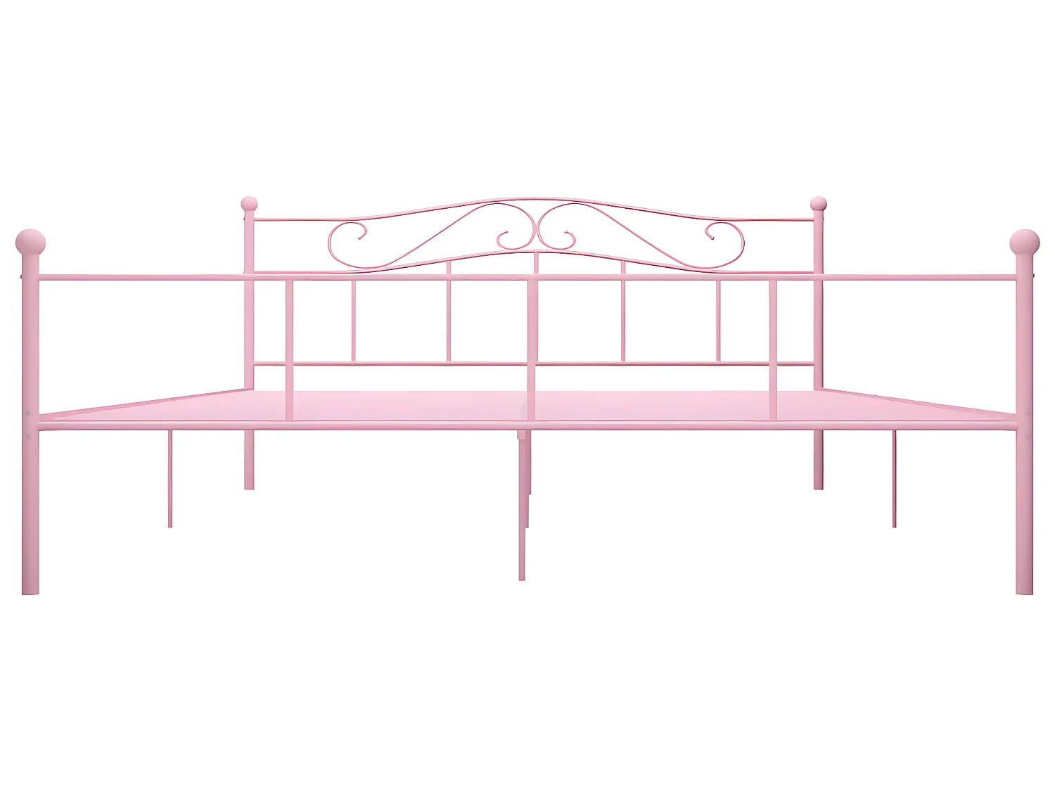 Cadre de lit Rose Métal 200x200 cm