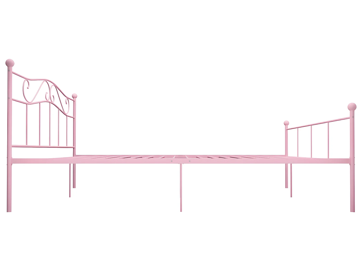 Cadre de lit Rose Métal 200x200 cm
