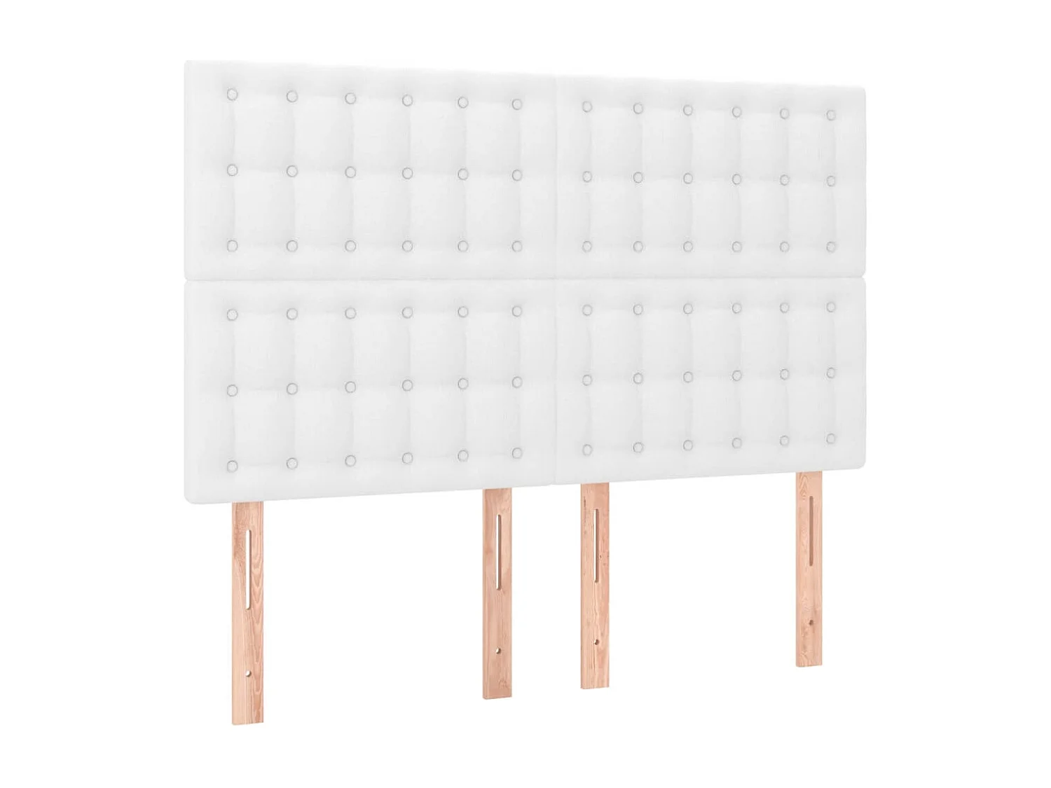 Cadre de lit sans matelas blanc 140x190 cm similicuir