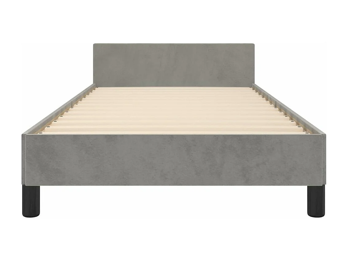 Bedframe zonder matras 90x190 cm fluweel lichtgrijs