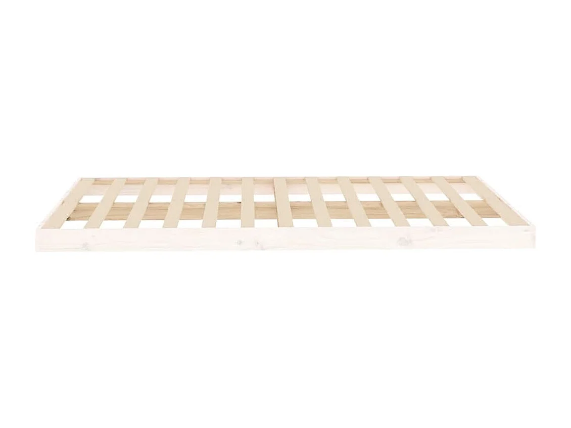 Cadre de lit sans matelas blanc 120x200 cm bois de pin massif