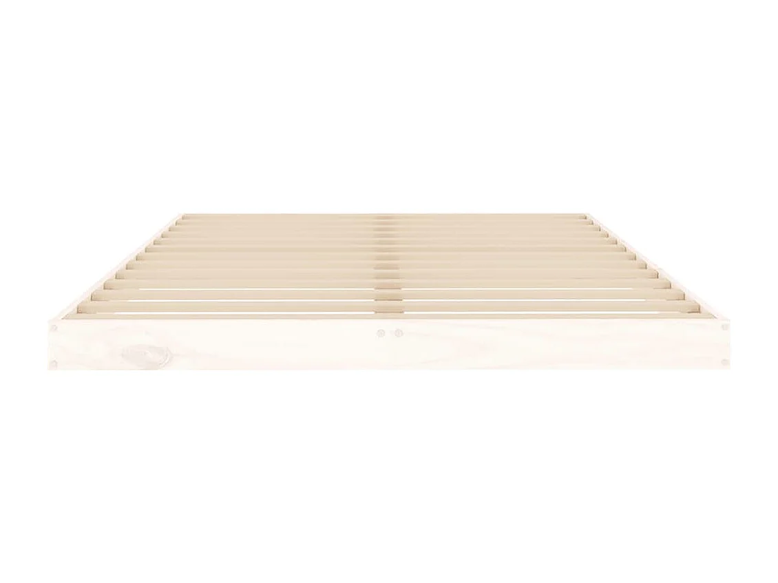 Cadre de lit sans matelas blanc 120x200 cm bois de pin massif
