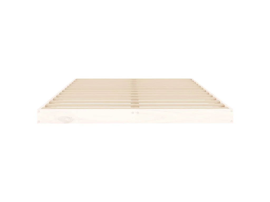 Cadre de lit sans matelas blanc 120x200 cm bois de pin massif